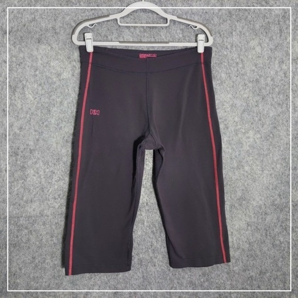 HH Helley Hansen Women Leggings L‎ Training Cropped Gray Mid Rise Athleisure Gym
